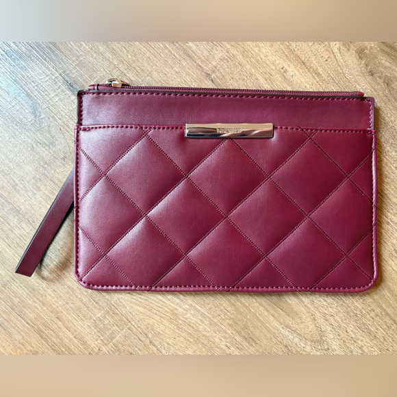 Nine West Handbags - 🖤2/$40 NWOT Nine West Burgundy Quilted Clutch